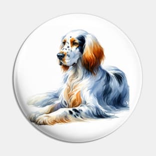 English Setter Watercolor - Beautiful Dog Pin