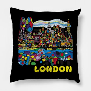 London England UK Pop Art Urban Wanderlust Europe Britain Pillow