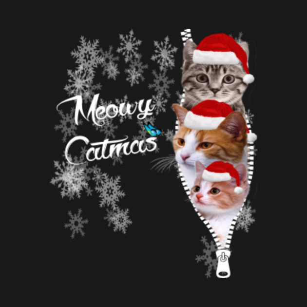 Discover Meowy Catmas Lovely Cats Costume Gift - Cat Christmas - T-Shirt