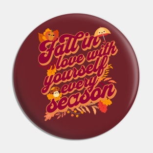 Fall in Love with Yourself Every Season Self-Love Positivity Affirmation Pin