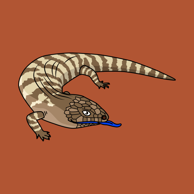 Blue tongue lizard reptile cartoon by Cartoons of fun