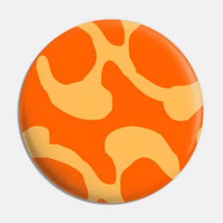 Abstract pattern orange swirl Pin