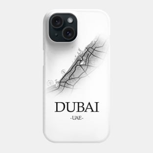 Dubai City Map - UAE Cartography Phone Case