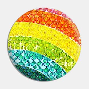 Rainbow Droplet Pattern Pin