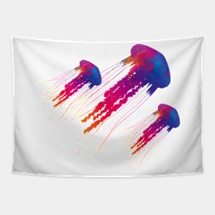 Cute colorful jellyfish Sticker T-shirt Pin Tapestry