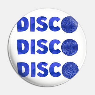 1970 RETRO Blue Disco Ball Pin