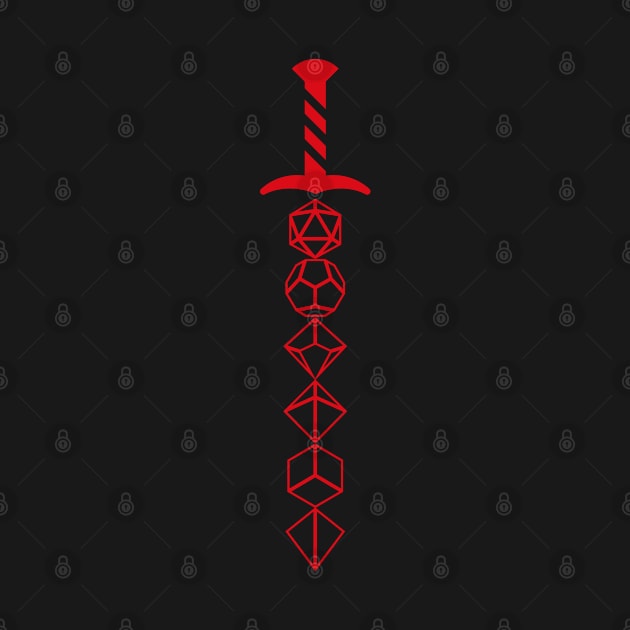 Red Dice Sword of the Blood Hunter by pixeptional