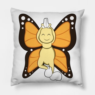 Butterfly at Yoga Stretching exercises Pillow