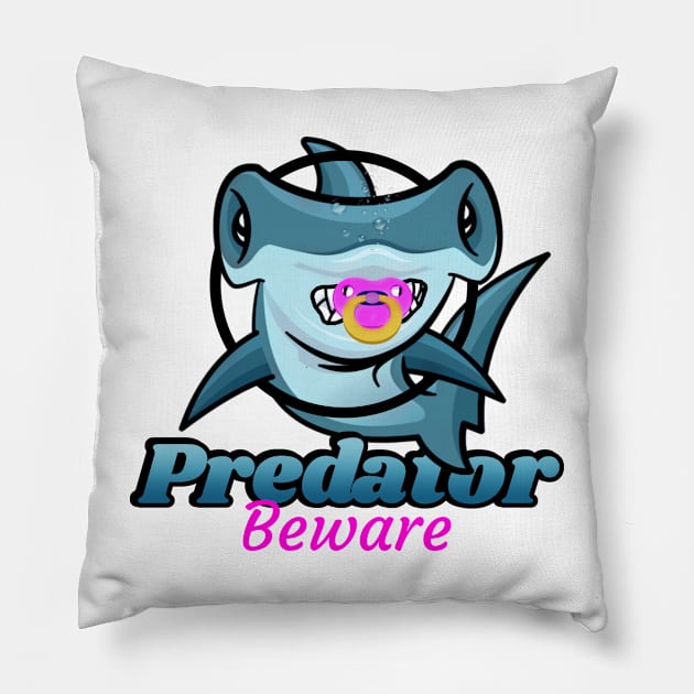 baby shark predator Pillow by yinon-h