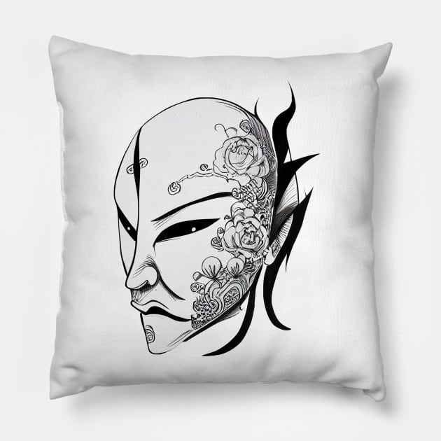 Floral facemask Pillow by stkUA