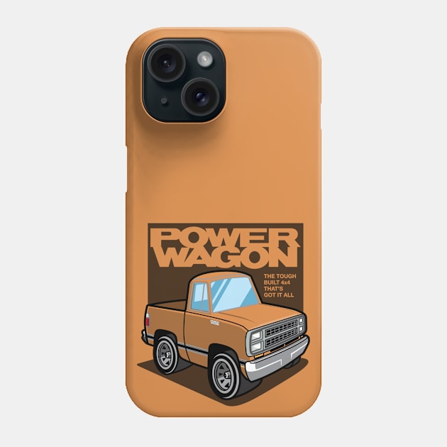 Sunburst Orange - Power Wagon (1980) Phone Case by jepegdesign