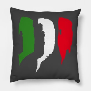 Italy flag - Brush Strokes Pillow