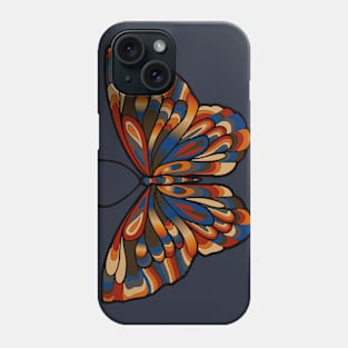 Brown and Blue Butterfly Art Phone Case