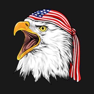 American Bald Eagle Shirt Flag Usa America 4Th Of July T-Shirt