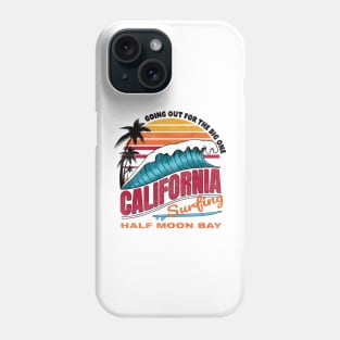 California Half Moon Bay Big Wave Surfing Phone Case