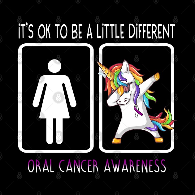 It's Ok To Be A Little Different Oral Cancer Awareness Support Oral Cancer Warrior Gifts by ThePassion99