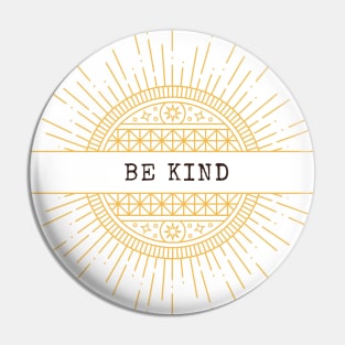 Be Kind Golden Star Mandala Pin