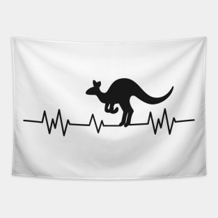 Kangaroo Australia Pulse Heartbeat Australian Fun Tapestry