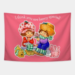 I Think You Are Berry Special! Vintage Strawberry & Huck Fanart WO Tapestry