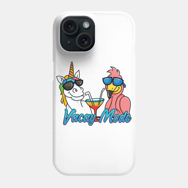 Vacay Mode Funny Cartoon Celebration Phone Case by Mandra