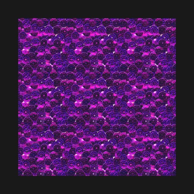 Sequin. Seamless pattern with round violet beads by runlenarun