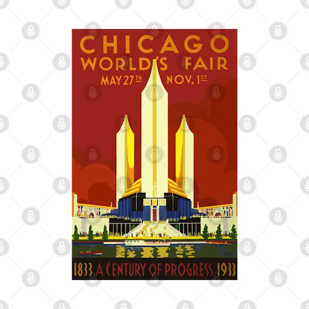 Chicago World's Fair Vintage Design (1833-1933): A Century of Progress by Jarecrow 