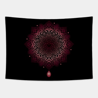 Jewel Mandala Red Tapestry