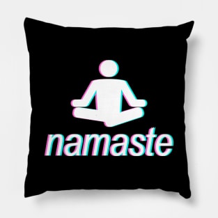 Namaste Yoga Stick Man Pillow