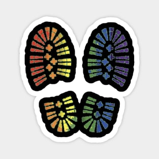 LBGTQIA Pride Boot Prints Magnet