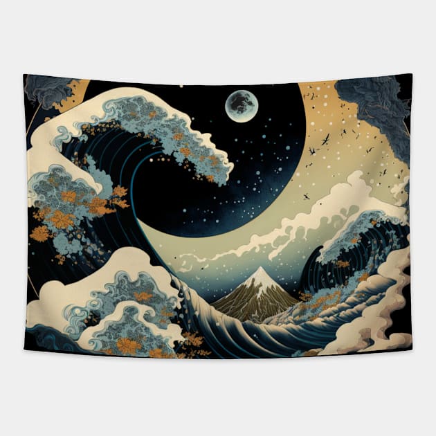 sea ​​waves Tapestry by Mailson