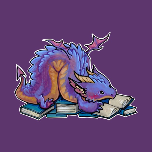 Library dragon by BiancaRomanStumpff