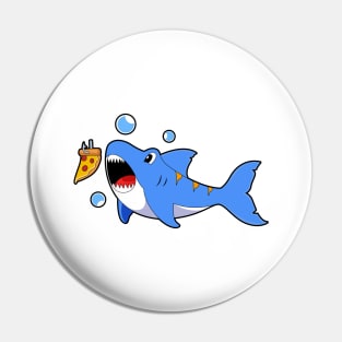 Shark with Pizza as Bait Pin