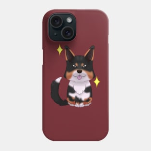 Black and tan Cardigan corgi Phone Case