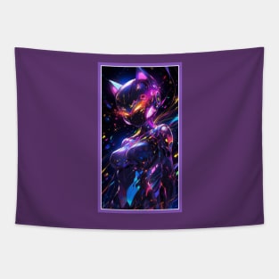 Anime Cute Cat Girl | Sci-Fi Manga Girl Anime Art Tapestry