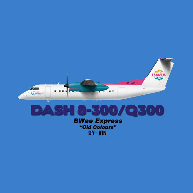 DeHavilland Canada Dash 8-300/Q300 - BWee Express "Old Colours" by TheArtofFlying