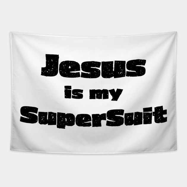 Jesus is my SuperSuit Tapestry by CamcoGraphics