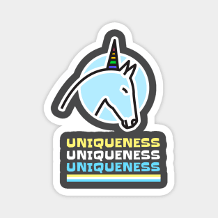 Rainbow Horn Unicorn Uniqueness Magnet