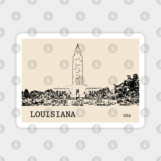 Louisiana State USA Magnet by Lakeric