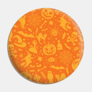 Vintage Orange Halloween Pin