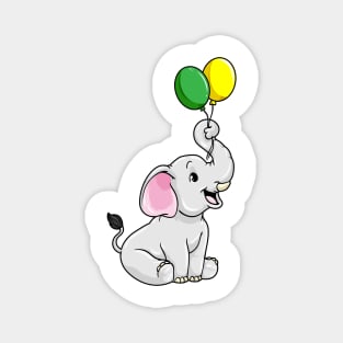 Cute little elephant with balloons Magnet