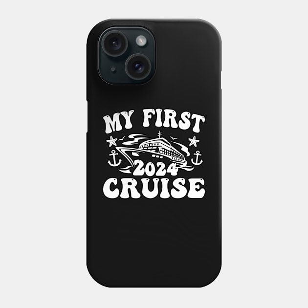 My First Cruise 2024 Vacation Matching Family Cruise Phone Case by Vixel Art