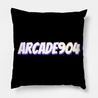 Arcade904 - Retro Purple and Yellow Pillow