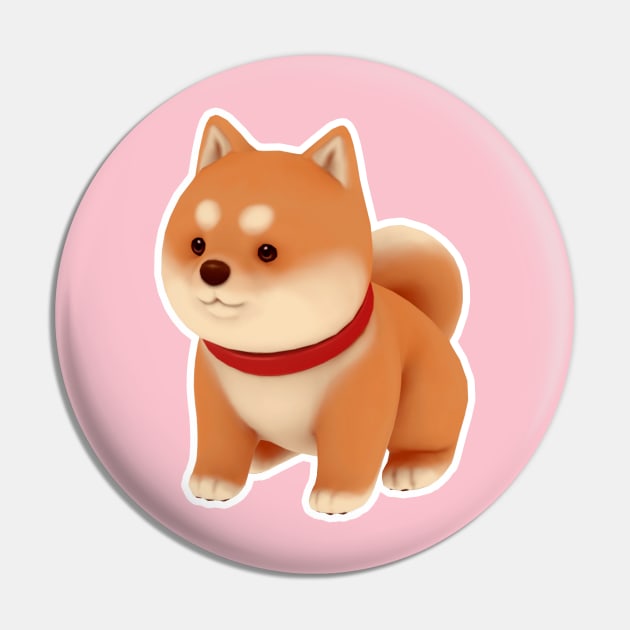 Funny Shiba Pin by MadDesigner