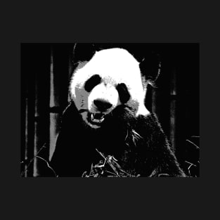 Cute Giant Panda Bear with tasty Bamboo Leaves T-Shirt