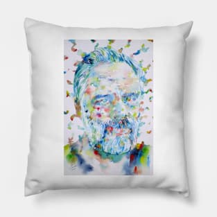 PHILIP K. DICK watercolor portrait .3 Pillow