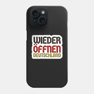 Reopen Germany German Flag Colors Typography Phone Case