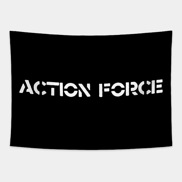 Nu Action Force white Tapestry by JackCouvela