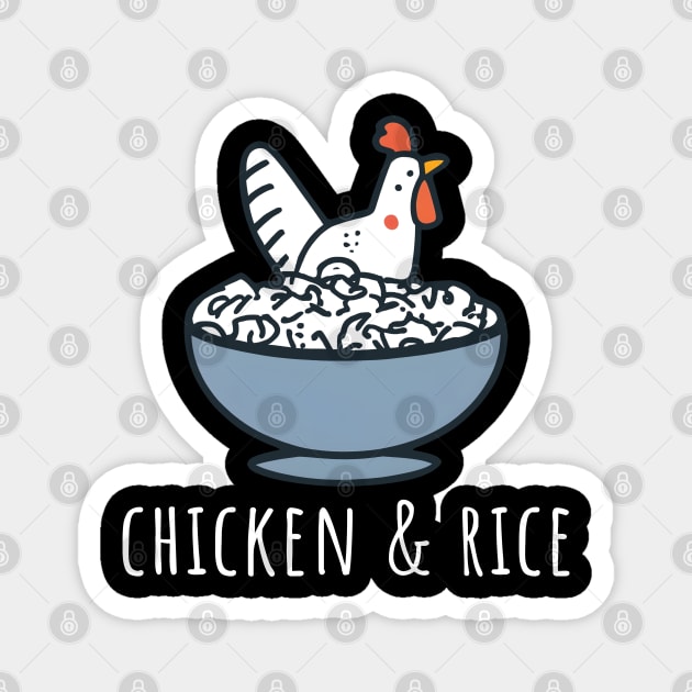 Chicken and Rice Magnet by ThesePrints