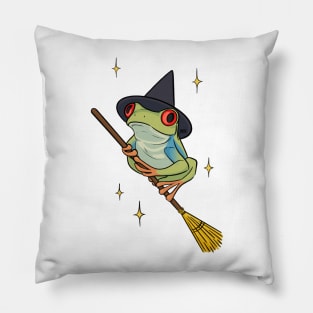 Frog Witch Pillow