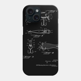 Fishing Lure Vintage Patent Drawing Phone Case